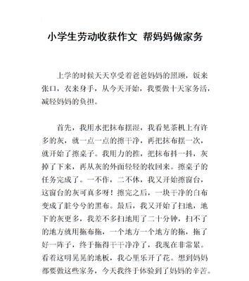 第一次做家务优秀的我（不经意间成为家中的小保姆）