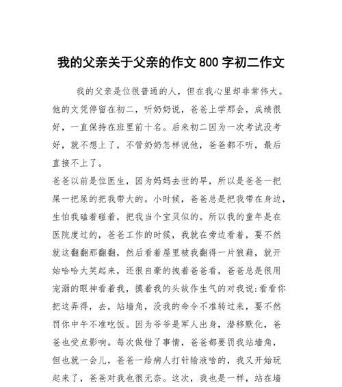 从一个孩子的视角看待父亲的生活和故事（从一个孩子的视角看待父亲的生活和故事）